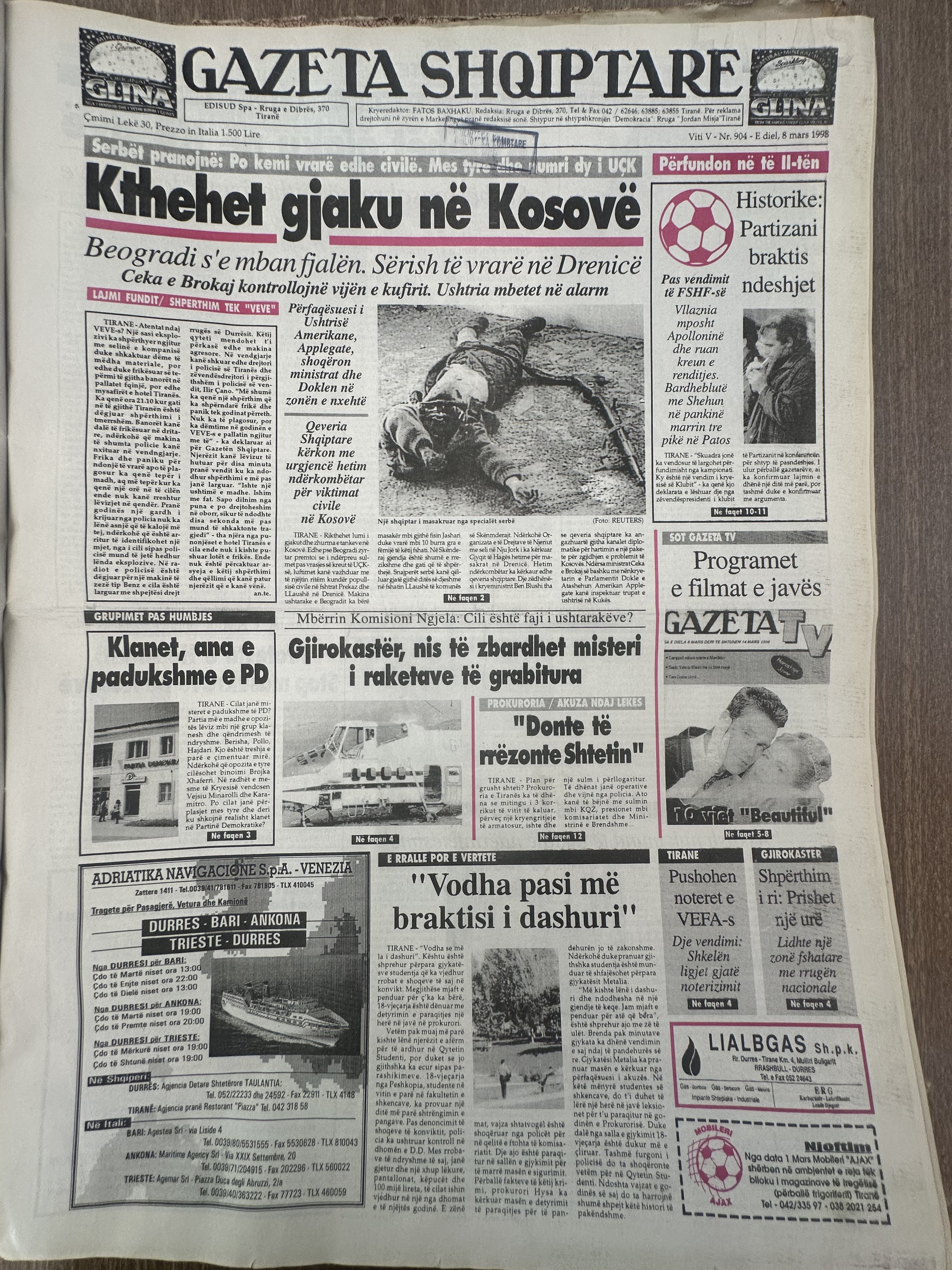 Gazeta Shqiptare 1998-03-08